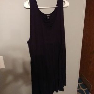 High low cross strap tunic top